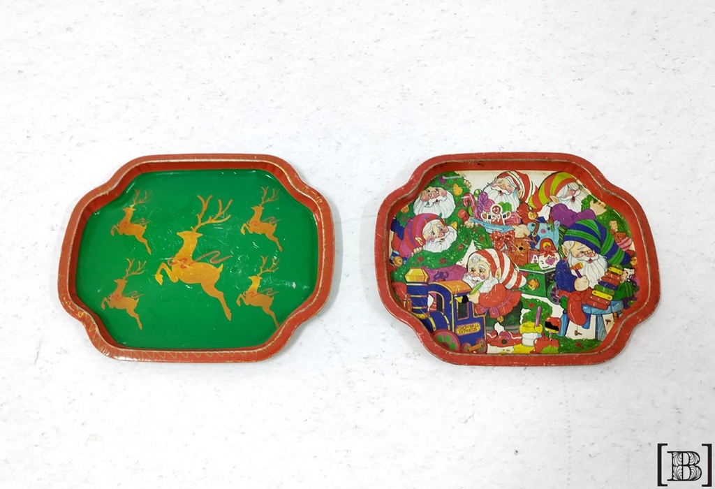 [VV00157] Bandejitas de lata navideñas x 2 unidades