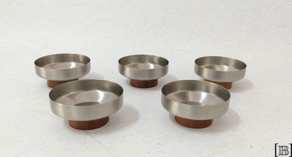 [VV00166] Compoteras / Bowls metálicos x 5 unidades