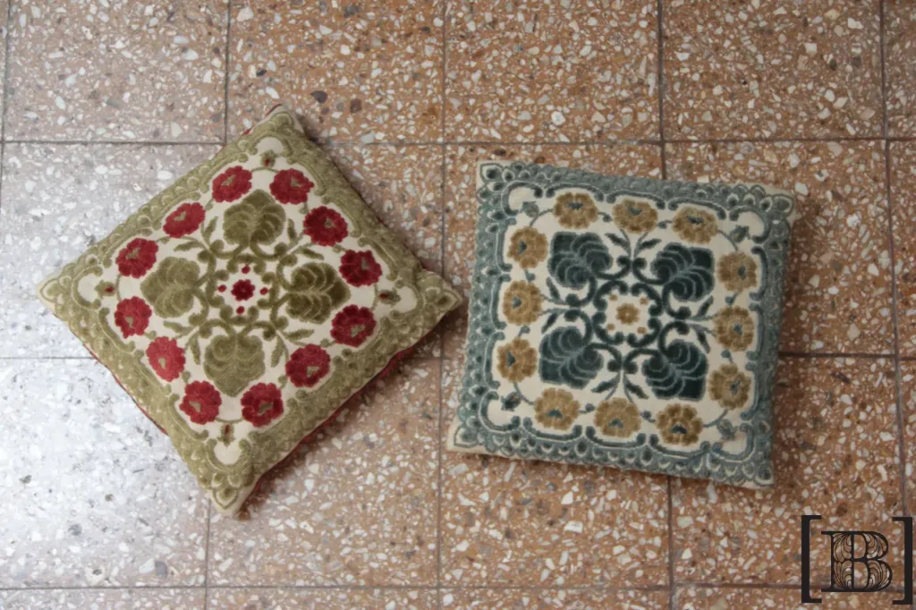 [XH00050] Almohadones flores bordadas x 2 unidades