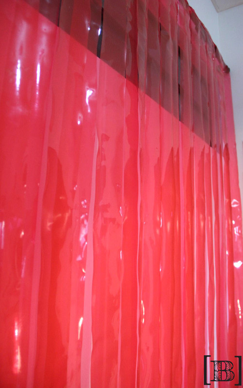 Cortina tiras PVC rojas (Hay 2 unidades)