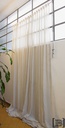 Cortina natural voile algodón x 2 paños