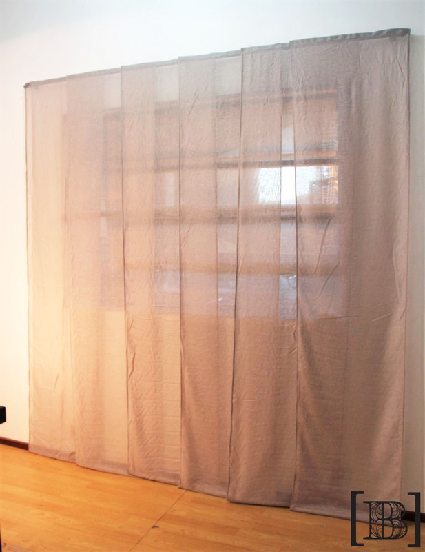 Cortina tipo panel oriental (Hay 2 medidas) (55 x 270 h x 6 paños)
