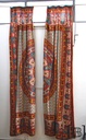 Cortinas patas hindu flores x 2 paños