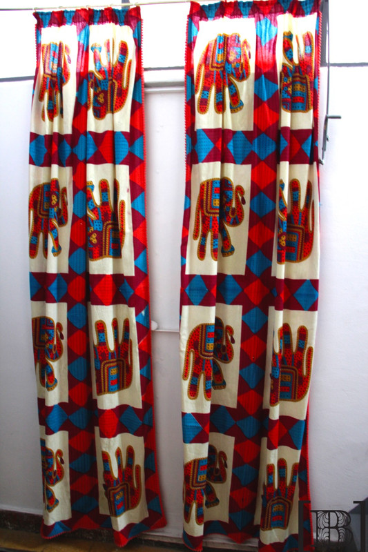 [XM00060] Cortinas patas hindu elefantes x 2 paños