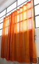 Cortinas naranjas rayadas x 2 paños