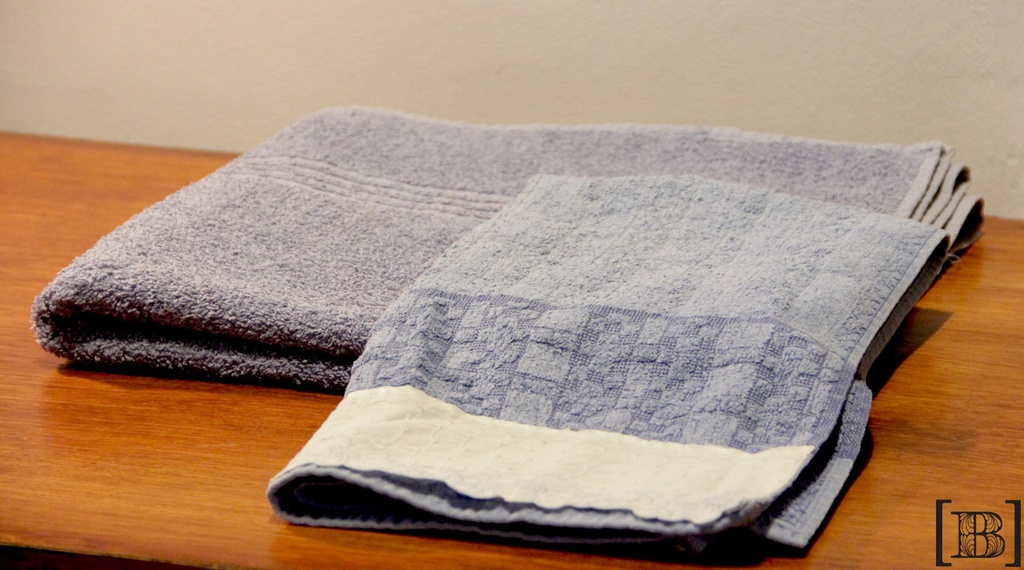 [XM00071] Juego de toalla y toallón celeste