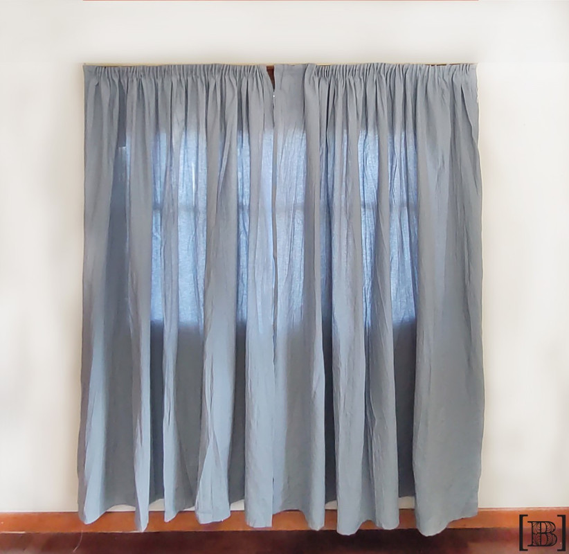 [XM00101] Cortinas tusor azules x 2 paños
