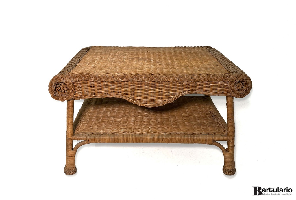 Mesa ratona mimbre
