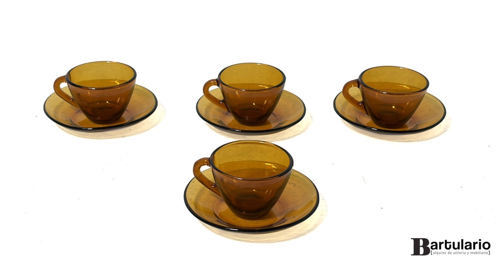 [VV00169] Tazas de café ambar durex x 4 unidades