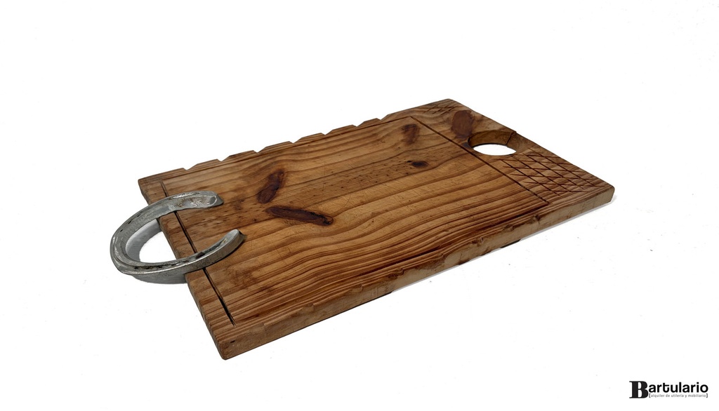 Tabla de madera con herradura