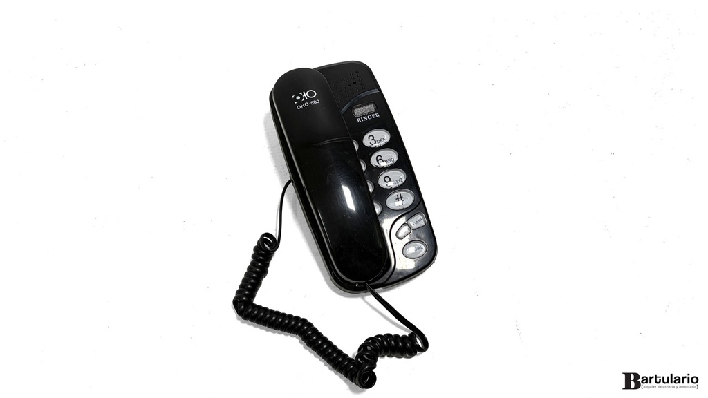 [TT00070] Teléfono de linea negro Oho