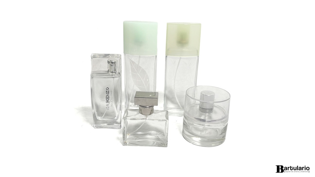 Perfumes tono verde x 5 unidades
