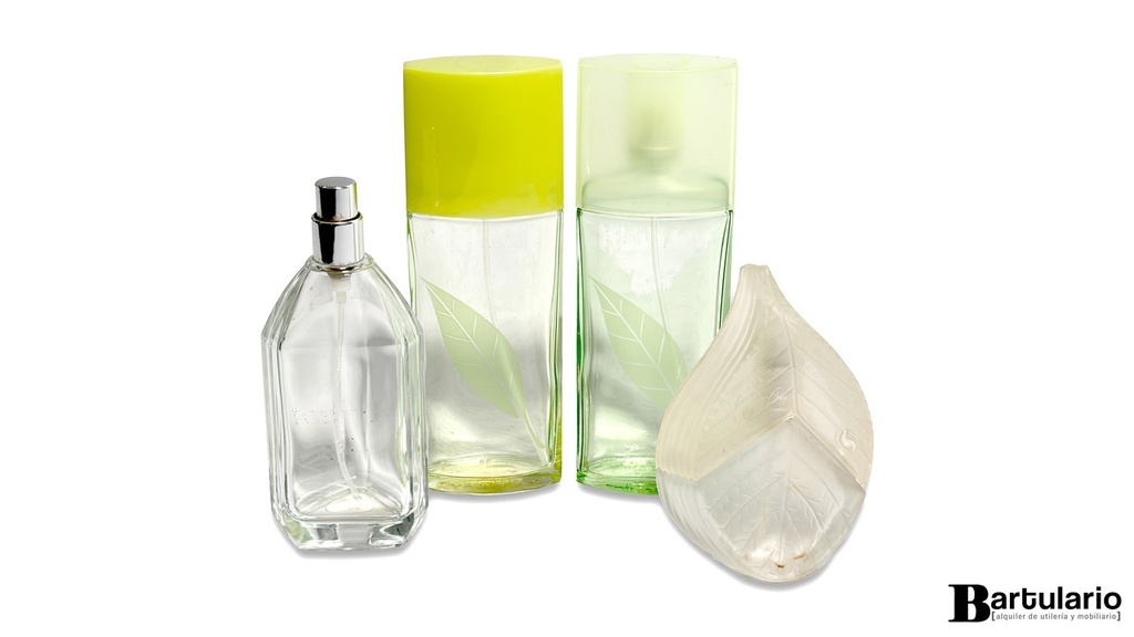 Perfumes tono verde x 4 unidades
