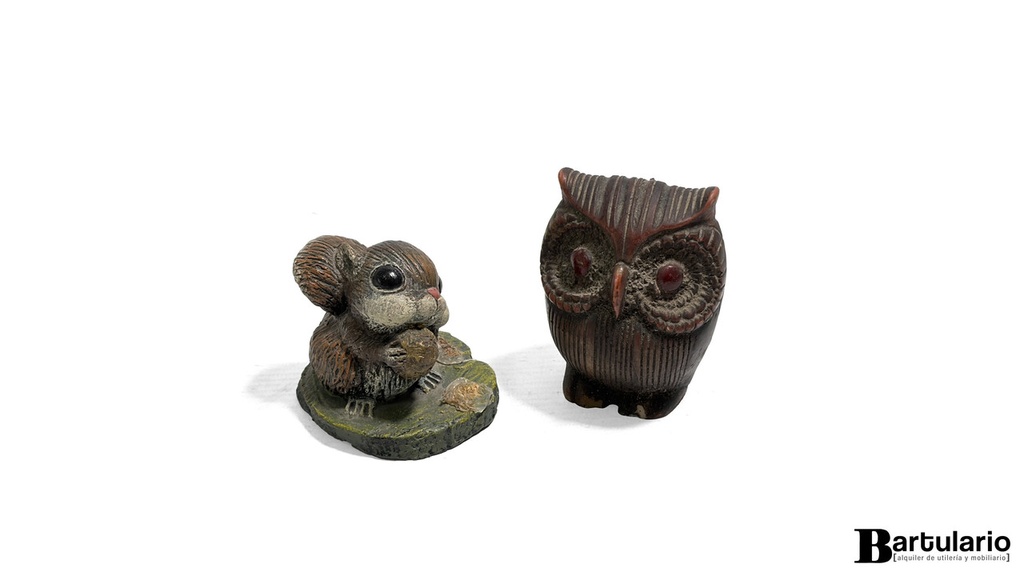 [DM000497] Adornitos liebre y lechuza