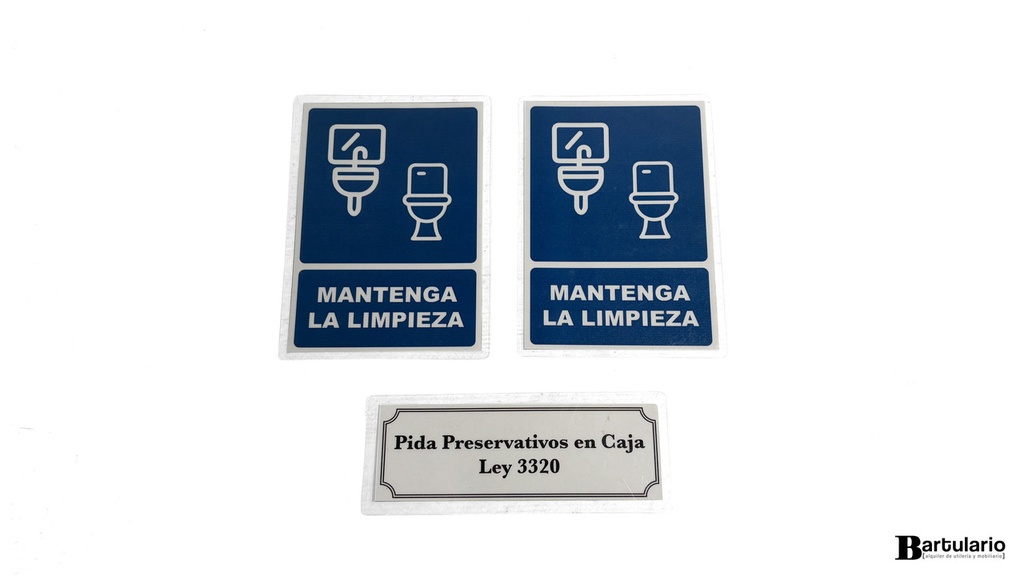 [DP00207] Carteles baño público x 3 unidades